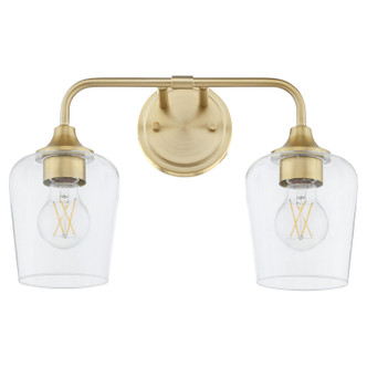 Quorum - 5313-2-80 - Two Light Vanity - Raymond - Aged Brass Quorum - 5313-2-80 - Two Light Vanity - Raymond - Aged Brass