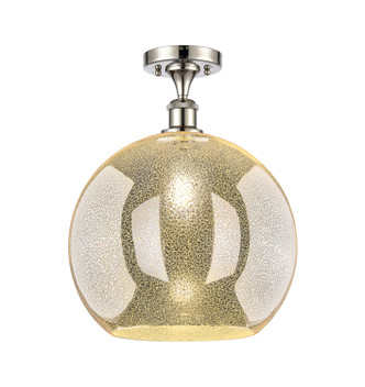 Innovations - 516-1C-PN-G128-14 - One Light Semi-Flush Mount - Ballston - Polished Nickel