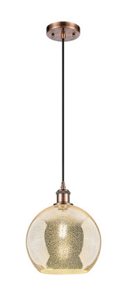 Innovations - 516-1P-AC-G128-10 - One Light Mini Pendant - Ballston - Antique Copper
