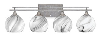 Toltec Lighting - 134-AS-4109 - Four Light Bathroom Lighting - Uptowne - Aged Silver