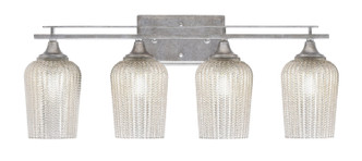 Toltec Lighting - 134-AS-4253 - Four Light Bathroom Lighting - Uptowne - Aged Silver