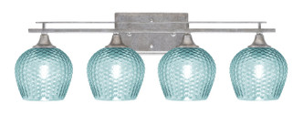 Toltec Lighting - 134-AS-4605 - Four Light Bath Bar - Uptowne - Aged Silver