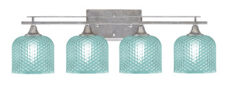 Toltec Lighting - 134-AS-4615 - Four Light Bath Bar - Uptowne - Aged Silver