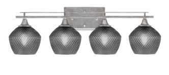 Toltec Lighting - 134-AS-4622 - Four Light Bathroom Lighting - Uptowne - Aged Silver