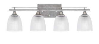Toltec Lighting - 134-AS-500 - Four Light Bathroom Lighting - Uptowne - Aged Silver