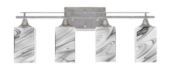 Toltec Lighting - 134-AS-549 - Four Light Bath Bar - Uptowne - Aged Silver