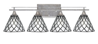 Toltec Lighting - 134-AS-9185 - Four Light Bath Bar - Uptowne - Aged Silver