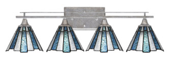 Toltec Lighting - 134-AS-9325 - Four Light Bath Bar - Uptowne - Aged Silver
