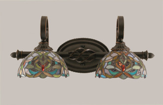 Toltec Lighting - 162-DG-9905 - Two Light Bath Bar - Eleganté - Dark Granite