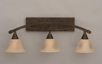 Toltec Lighting - 173-BRZ-508 - Three Light Bath Bar - Bow - Bronze Toltec Lighting - 173-BRZ-508 - Three Light Bath Bar - Bow - Bronze