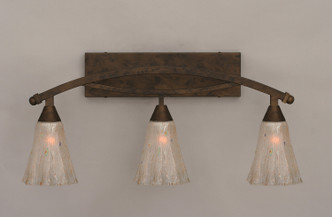 Toltec Lighting - 173-BRZ-721 - Three Light Bath Bar - Bow - Bronze Toltec Lighting - 173-BRZ-721 - Three Light Bath Bar - Bow - Bronze
