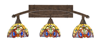 Toltec Lighting - 173-BRZ-9445 - Three Light Bath Bar - Bow - Bronze Toltec Lighting - 173-BRZ-9445 - Three Light Bath Bar - Bow - Bronze