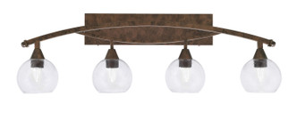 Toltec Lighting - 174-BRZ-4100 - Four Light Bath Bar - Bow - Bronze Toltec Lighting - 174-BRZ-4100 - Four Light Bath Bar - Bow - Bronze