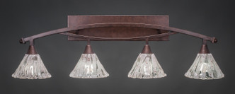 Toltec Lighting - 174-BRZ-7195 - Four Light Bath Bar - Bow - Bronze Toltec Lighting - 174-BRZ-7195 - Four Light Bath Bar - Bow - Bronze