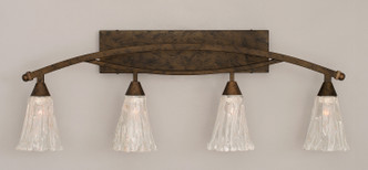 Toltec Lighting - 174-BRZ-729 - Four Light Bath Bar - Bow - Bronze Toltec Lighting - 174-BRZ-729 - Four Light Bath Bar - Bow - Bronze