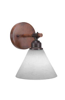Toltec Lighting - 1751-312 - One Light Wall Sconce - Blacksmith - Painted Wood-Look & Dark Granite