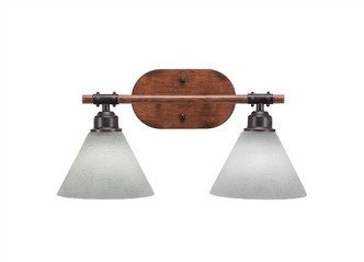 Toltec Lighting - 1752-312 - Two Light Bath Bar - Blacksmith - Painted Wood-Look & Dark Granite