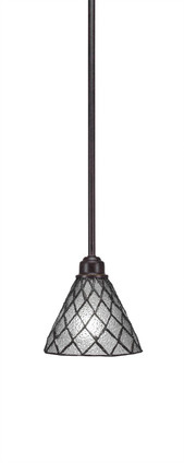 Toltec Lighting - 1761-9185 - One Light Mini Pendant - Blacksmith - Painted Wood-Look Metal & Dark Granite