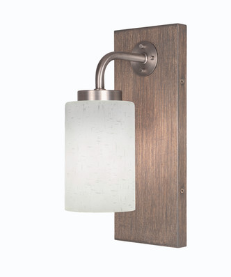 Toltec Lighting - 1771-GPDW-310 - One Light Wall Sconce - Oxbridge - Graphite & Painted Distressed Wood-look Metal
