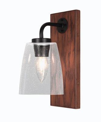 Toltec Lighting - 1771-MBWG-461 - One Light Wall Sconce - Oxbridge - Matte Black & Painted Wood-look