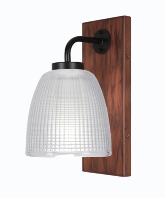Toltec Lighting - 1771-MBWG-500 - One Light Wall Sconce - Oxbridge - Matte Black & Painted Wood-look Metal