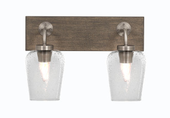 Toltec Lighting - 1772-GPDW-210 - Two Light Bath Bar - Oxbridge - Graphite & Painted Distressed Wood-look Metal