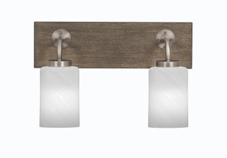 Toltec Lighting - 1772-GPDW-3001 - Two Light Bath Bar - Oxbridge - Graphite & Painted Distressed Wood-look Metal