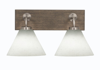 Toltec Lighting - 1772-GPDW-312 - Two Light Bath Bar - Oxbridge - Graphite & Painted Distressed Wood-look Metal
