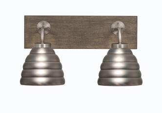 Toltec Lighting - 1772-GPDW-425-GP - Two Light Bath Bar - Oxbridge - Graphite & Painted Distressed Wood-look Metal