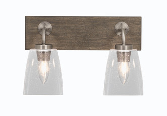 Toltec Lighting - 1772-GPDW-461 - Two Light Bath Bar - Oxbridge - Graphite & Painted Distressed Wood-look Metal