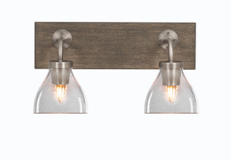 Toltec Lighting - 1772-GPDW-4760 - Two Light Bath Bar - Oxbridge - Graphite & Painted Distressed Wood-look Metal
