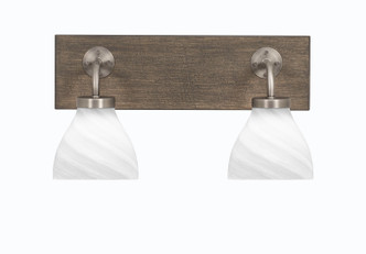 Toltec Lighting - 1772-GPDW-4761 - Two Light Bath Bar - Oxbridge - Graphite & Painted Distressed Wood-look Metal