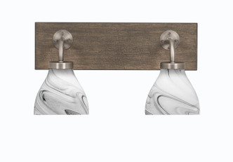 Toltec Lighting - 1772-GPDW-4769 - Two Light Bath Bar - Oxbridge - Graphite & Painted Distressed Wood-look Metal