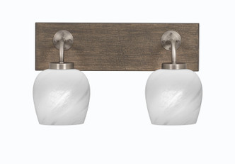 Toltec Lighting - 1772-GPDW-4811 - Two Light Bath Bar - Oxbridge - Graphite & Painted Distressed Wood-look Metal