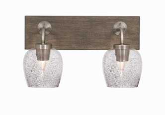 Toltec Lighting - 1772-GPDW-4812 - Two Light Bath Bar - Oxbridge - Graphite & Painted Distressed Wood-look Metal