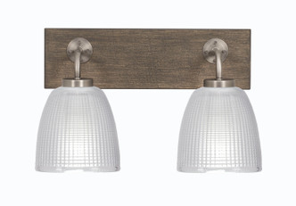 Toltec Lighting - 1772-GPDW-500 - Two Light Bath Bar - Oxbridge - Graphite & Painted Distressed Wood-look Metal