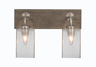 Toltec Lighting - 1772-GPDW-530 - Two Light Bath Bar - Oxbridge - Graphite & Painted Distressed Wood-look Metal