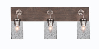 Toltec Lighting - 1773-GPDW-3002 - Three Light Bath Bar - Oxbridge - Graphite & Painted Distressed Wood-look Metal