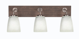 Toltec Lighting - 1773-GPDW-460 - Three Light Bath Bar - Oxbridge - Graphite & Painted Distressed Wood-look Metal