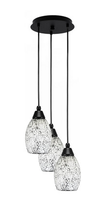 Toltec Lighting - 1816-MB-4165 - Three Light Pendalier - Array - Matte Black