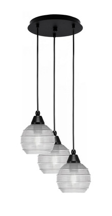 Toltec Lighting - 1818-MB-5110 - Three Light Pendalier - Array - Matte Black