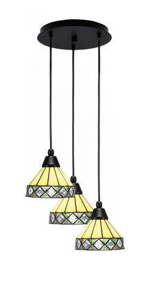 Toltec Lighting - 1818-MB-9405 - Three Light Pendalier - Array - Matte Black