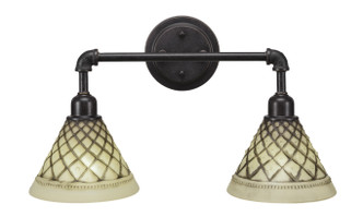 Toltec Lighting - 182-DG-7185 - Two Light Bath Bar - Vintage - Dark Granite