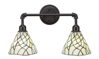 Toltec Lighting - 182-DG-9115 - Two Light Bath Bar - Vintage - Dark Granite