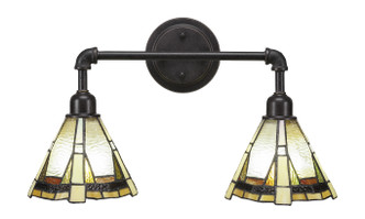 Toltec Lighting - 182-DG-9345 - Two Light Bath Bar - Vintage - Dark Granite