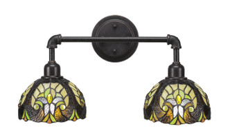 Toltec Lighting - 182-DG-9945 - Two Light Bath Bar - Vintage - Dark Granite