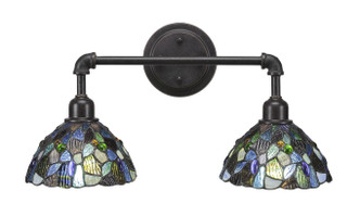 Toltec Lighting - 182-DG-9955 - Two Light Bath Bar - Vintage - Dark Granite