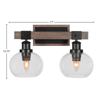 Tacoma Two Light Bathroom Lighting (1842-MBDW-202)