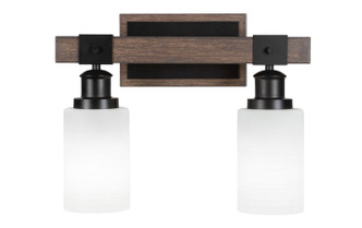 Toltec Lighting - 1842-MBDW-4061 - Two Light Bathroom Lighting - Tacoma - Matte Black & Painted Distressed Wood-look