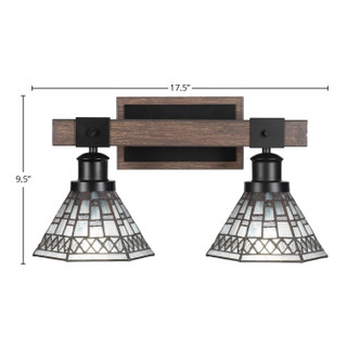 Tacoma Two Light Bathroom Lighting (1842-MBDW-9105)